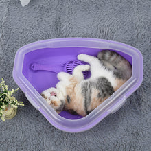 Load image into Gallery viewer, Easy Clean Corner Cat Litter Box
