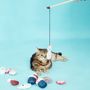 Interchangeable Magnetic Fishing Rod Cat Toy