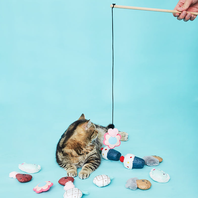 Magnetic Fishing Cat Wand Toy Set 